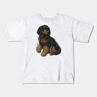 Dog - Cockapoo -  Black and Tan Kids T-Shirt
